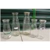 Image 1 : Milk Bottles (5)(2 Mennonite Youth Farm Rosthern, City Dairy, Purity & University)