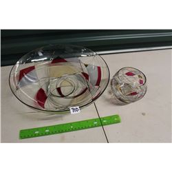 Pair of Matching Decorative Glass Bowls