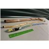 Image 1 : Walking Sticks (3)(1 Diamond Willow & Folk Art w/Bird Handle)