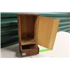 Image 2 : Folk Art Wooden Cabinet w/Drawer (13”x7”x6”)