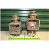 Image 1 : Pair of Kerosene Buggy Carriage Lanterns (Broken Glass)