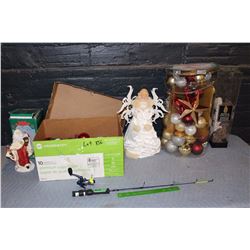 Fishing Rod & Christmas Decoration Figurines
