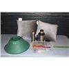 Image 1 : Cushions (2), Thermos (2), Garden Tools & Christmas Tree Stand
