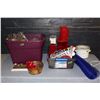 Image 1 : Housewares: Crock Pot, Decorations W/ Storage Totes
