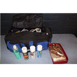Lot of Paints, Glass Cleaners, Copper, Etc W/ Bag