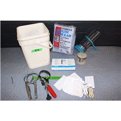 Lot of Oil Wrenches, Light Switches & Plug-Ins, Plumbing Misc, Etc