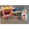 Image 1 : Lot of Children Toys (Little Tikes 25”x40”)(Playskool Toy Works 26”x20”) & Child Toilet Trainer