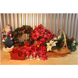 Lot of Christmas Decorations (Reef, Santa Statue, Etc)