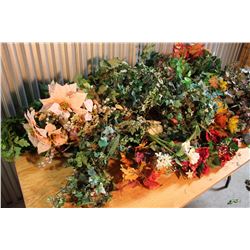 Lot of Artificial Flowers & Vines