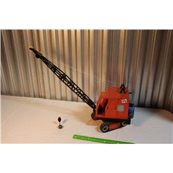 Wood Toy Crane With Wrecking Ball
