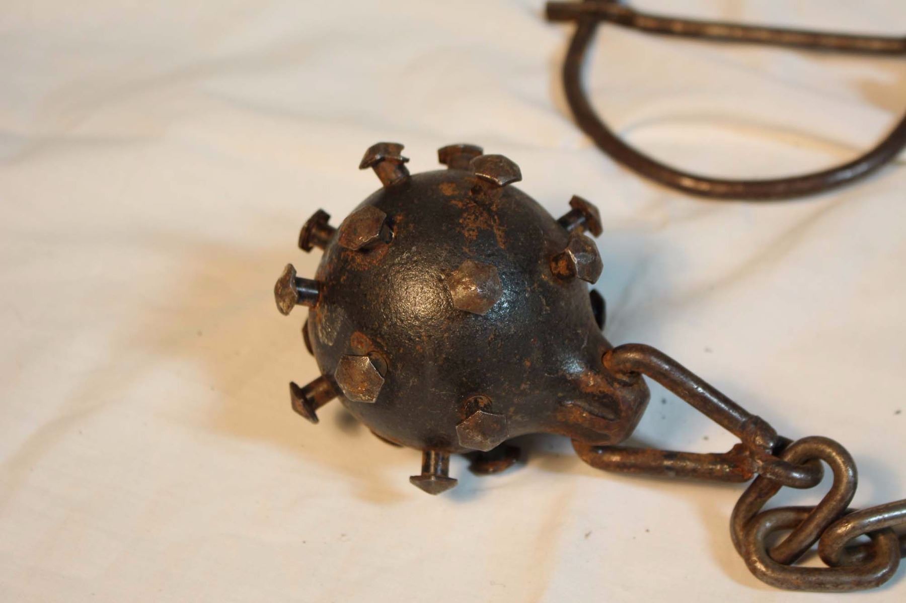 Antique Ball And Chain And Antique Flail