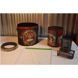 Pair Of Tins With Extras (Bagdad Coffee, British American Vulcan grease)
