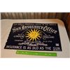 Image 1 : Porcelain Sun Insurance Office Sign, Wear, Touched Up