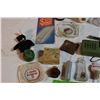 Image 2 : Lot Of Misc. (Bottles, Radio, Ashtrays, Glasses, Map Etc)