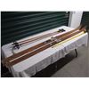 Image 1 : Vintage Wooden Ski's w/Poles