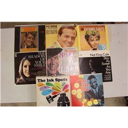 Lot of LP Records (8)(Nat King, Dean Martin, Doris Day’s, Etc;)