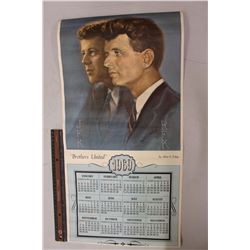 1969 Robert & John Kennedy Calendar (Mint Condition)