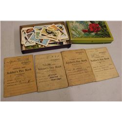 Red Rose Animals of North America Cards & Canadian Army Soldier’s Pay Books (4)