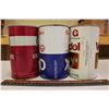 Image 4 : Motor Oil Tin Cans (3)(Esso “Essolube”, Gulf “Gulflube”& Getty “Veedol”)(All Emptied)