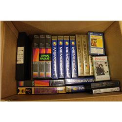 Lot of Unused SHQ Video Cassettes w/ VHS(MASH& In Concert Led Zeppelin)& Cassette Tapes(Billy Vaughn