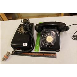 Two Black Vintage Monophones