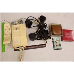 Two Vintage Telephones& Sunbeam Shave Master