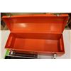 Image 4 : Formula-1 Orange Tool Box (20”x8”x7”) & Wooden Meter Sticks