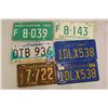 Image 1 : License Plates (6)(Saskatchewan 1932,1968-69, California, Manitoba)