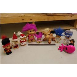 Lot of Troll Dolls (8) & Troll Horse