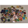 Image 1 : Huge Lot of Assorted Pogs (Disney, Coco-Cola, Barbie, Etc;)w/ Pack of Pokemon Trading Cards