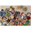 Image 2 : Huge Lot of Assorted Pogs (Disney, Coco-Cola, Barbie, Etc;)w/ Pack of Pokemon Trading Cards