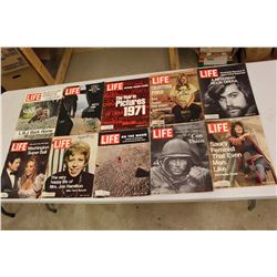 Lot of Life Magazines (10)(Dated 1967-71)