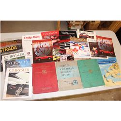 Lot of Late 1990s Vehicle Magazines (Dodge, Chrysler,Strada)& Atlas’s (Canadian, Historical,Geograph