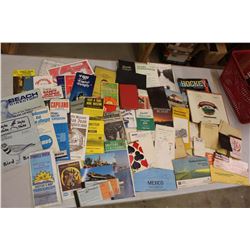 Huge Lot of Assorted Paper Misc. (Maps, Note Pads, Metric Charts, Brochures,Etc;)