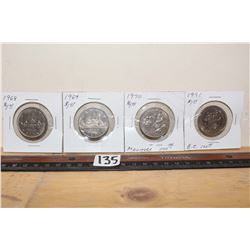 1968 to 1970 (Manitoba’s 100th)& 1971 (BC’s 100th) Dollar Coins