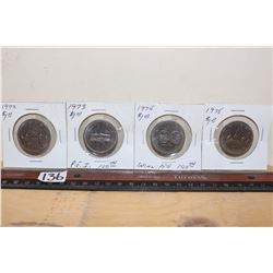 1972,1973 (PEI’s 100th)& 1974 (Winnipeg’s 100th), 1975 Dollar Coins
