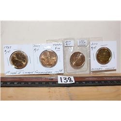 1987 (First Year of The Loonie), 2005 (Terry Fox&Saskatchewan’s 100th Loonie), 2010 (Saskatchewan Ri