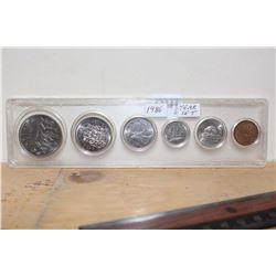 1986 Year Coin Set In Plastic Holder