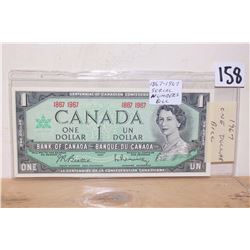 1967 $1.00 Bill w/1867-1967 Serial Numbers Bill