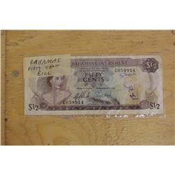 Bahamas Fifty Cent Bill