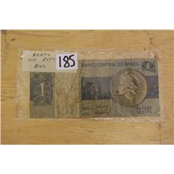 Brazil One Peso Bill