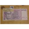 Image 1 : Yugoslavia Five Hundred Dinara Bill