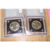 Image 5 : Two Official Issue Edmonton Oilers Dave Hunter Dollars, Canadian 5 Cent Coins- 1937, 1943, 1951& Spe