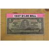 Image 1 : 1937 Canadian $1.00 Banknote- George VI