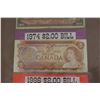 Image 3 : Canadian $2.00 Banknotes- 1954, 1974, 1986