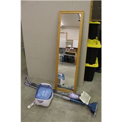 Vicks Humidifier, Shark Sweeper& Wooden Framed Mirror (14.5”x51”)