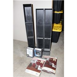 Two Plastic CD Racks, Two Pillow Protectors& Two Dining Chair Slipcovers