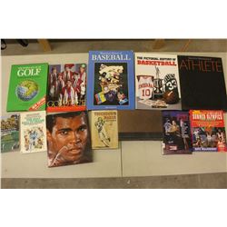 Lot of Sports Related Books (9)(Curling,Football,Golf,Baseball,Etc;)