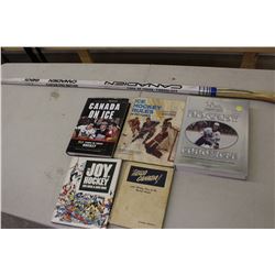 Canadien 6001 Signed Hockey Stick& Hockey Related Books