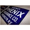 Image 10 : “Agency Phenix Insurance Co.” Brooklyn, N.Y. Metal Sign (20”x14”) & “Agency of The Wawanesa Mutual I